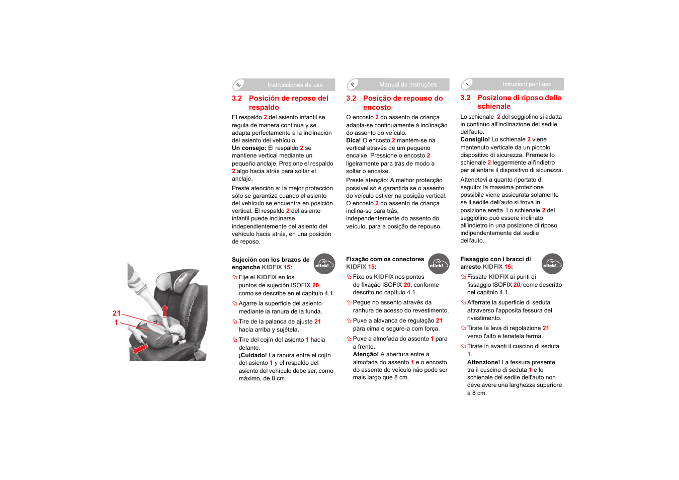 Britax KIDFIX User Manual | Page 36 / 83