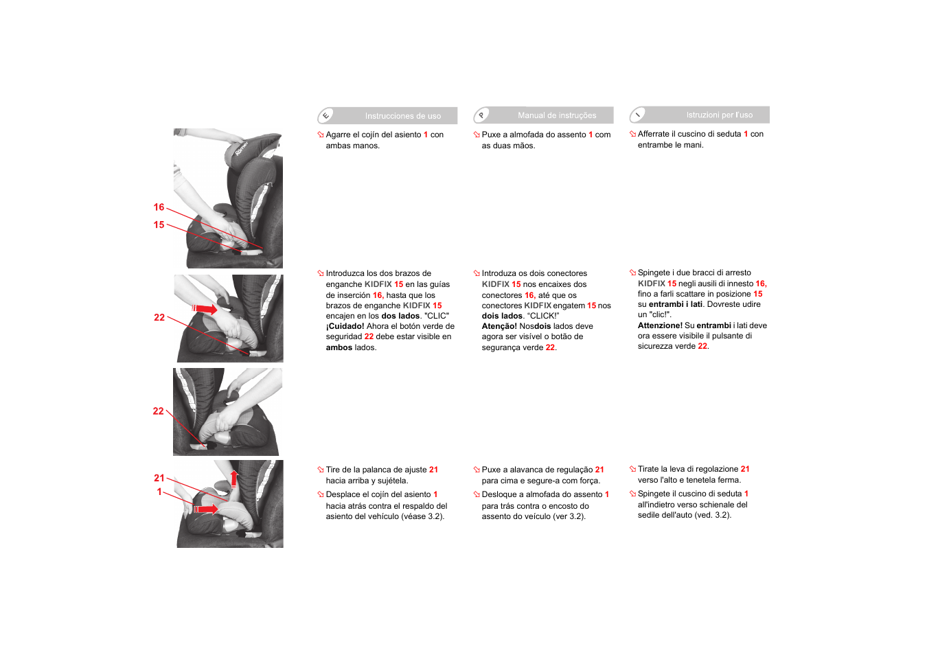 Britax KIDFIX User Manual | Page 40 / 83