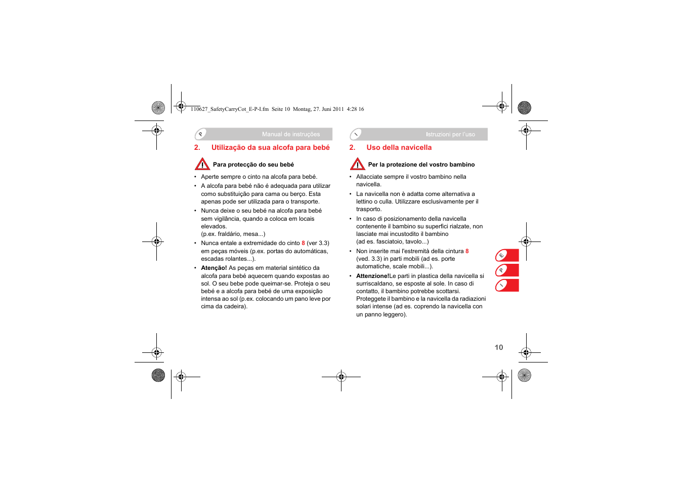 Britax BABY-SAFE SLEEPER User Manual | Page 89 / 233