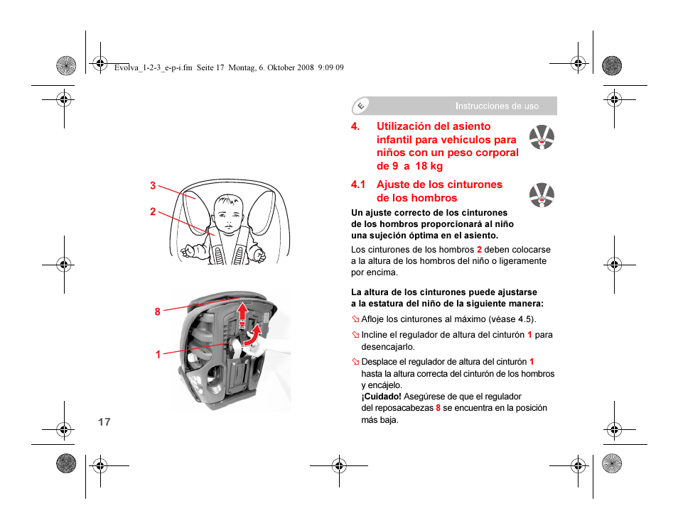 Britax EVOLVA 123 Plus User Manual | Page 102 / 251