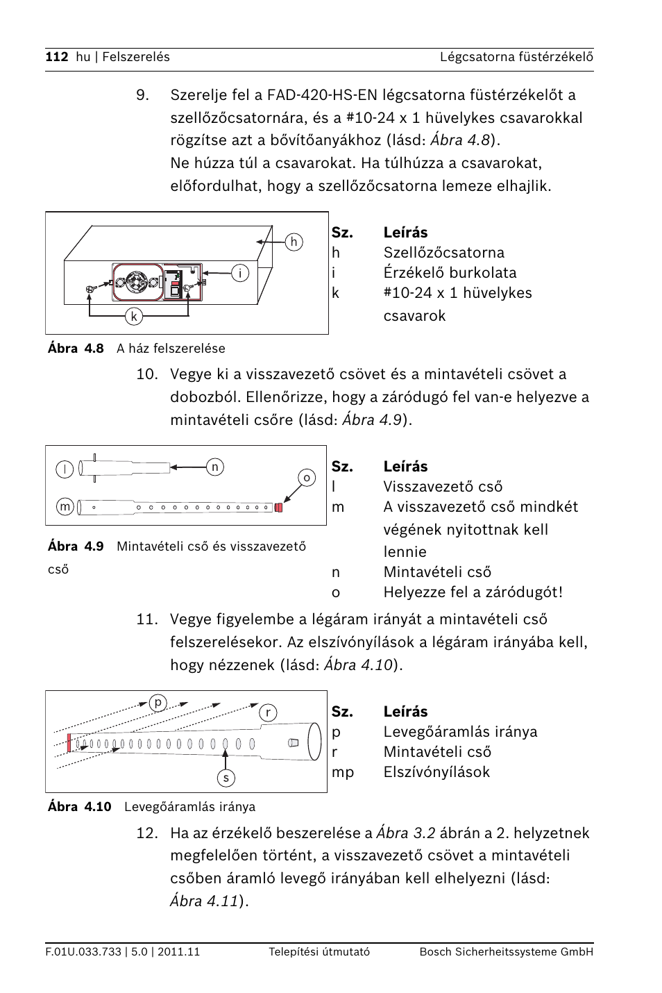 Bosch FAD-420-HS-EN Duct Smoke Detector User Manual | Page 112 / 224