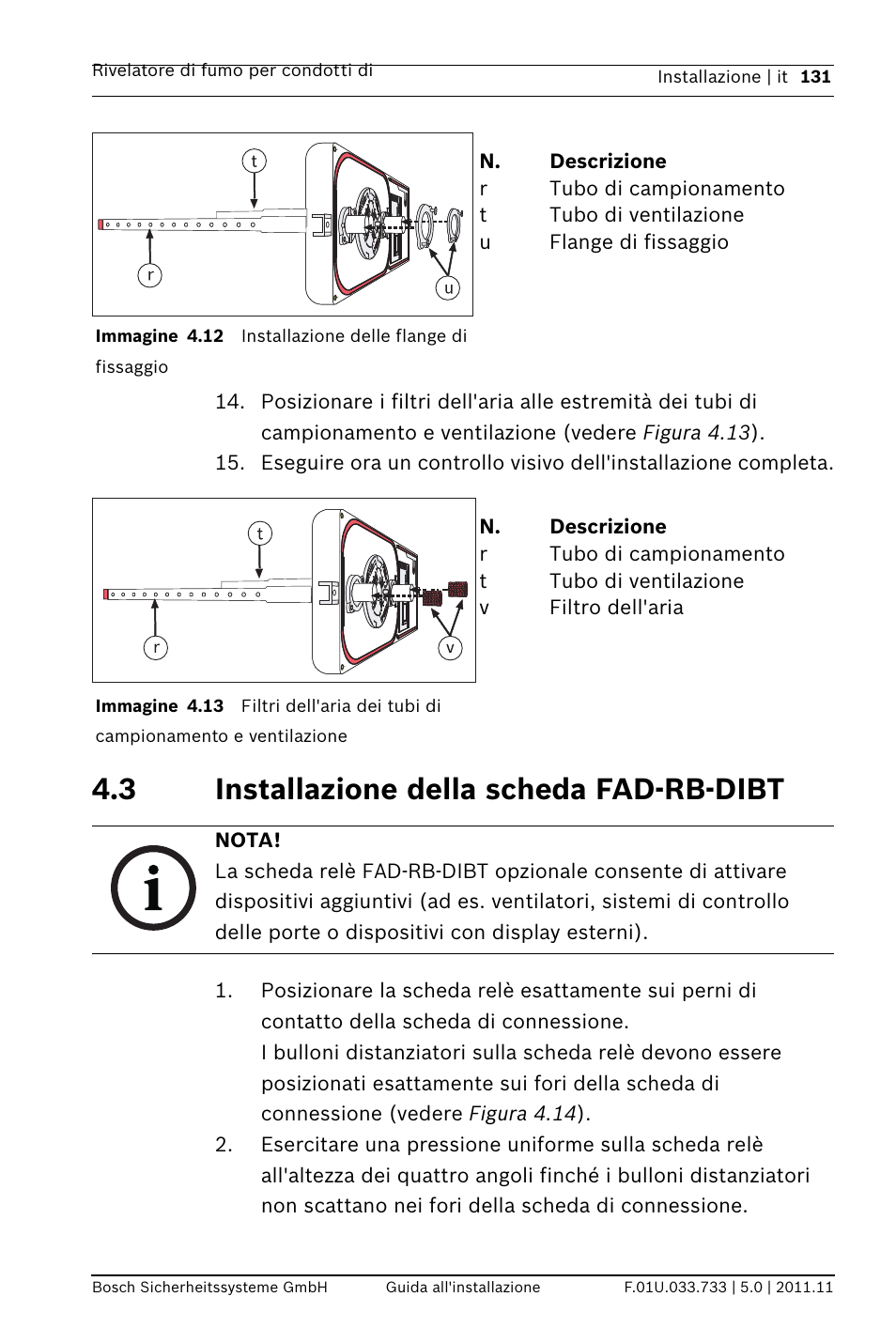 3 installazione della scheda fad-rb-dibt | Bosch FAD-420-HS-EN Duct Smoke Detector User Manual | Page 131 / 224