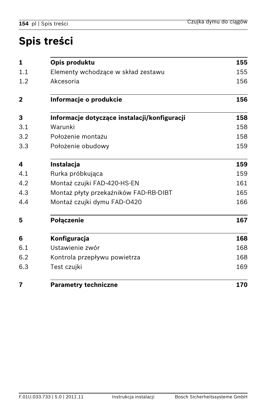 Bosch FAD-420-HS-EN Duct Smoke Detector User Manual | Page 154 / 224