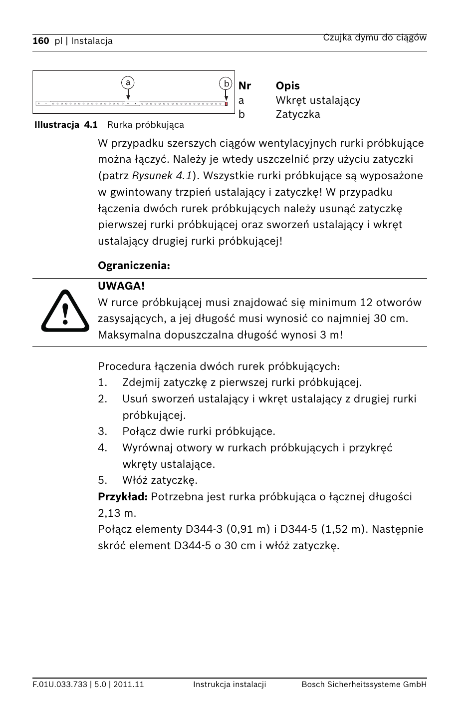 Ograniczenia | Bosch FAD-420-HS-EN Duct Smoke Detector User Manual | Page 160 / 224