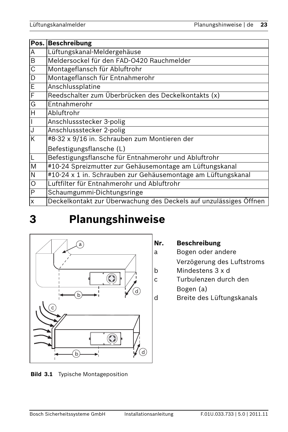 3 planungshinweise, Weise, 3planungshinweise | Bosch FAD-420-HS-EN Duct Smoke Detector User Manual | Page 23 / 224