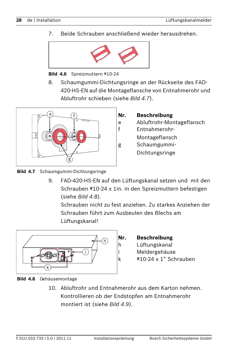 Bosch FAD-420-HS-EN Duct Smoke Detector User Manual | Page 28 / 224