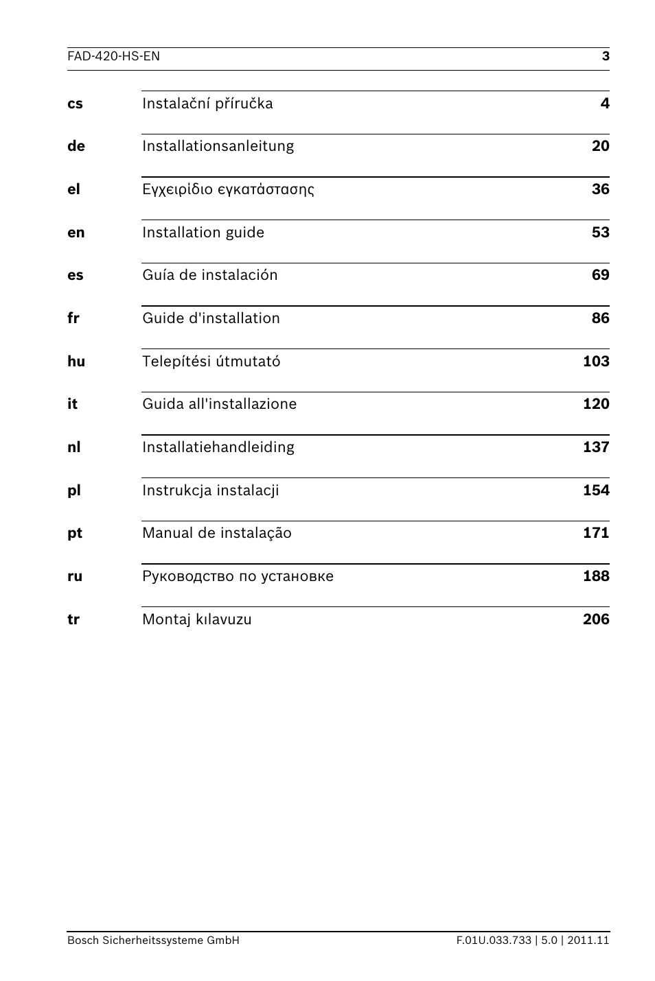 Bosch FAD-420-HS-EN Duct Smoke Detector User Manual | Page 3 / 224