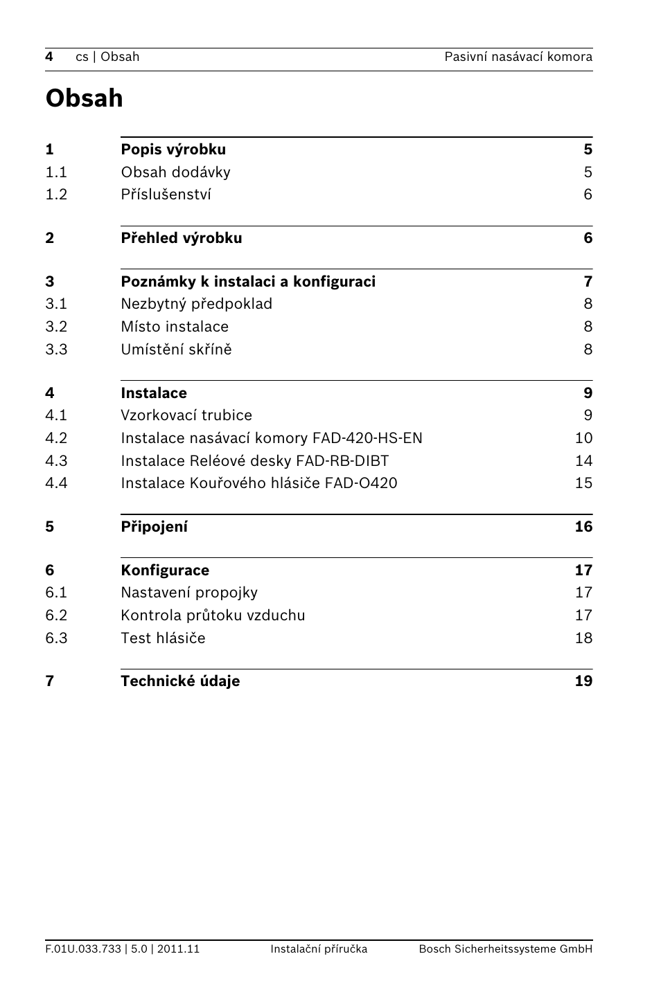 Bosch FAD-420-HS-EN Duct Smoke Detector User Manual | Page 4 / 224