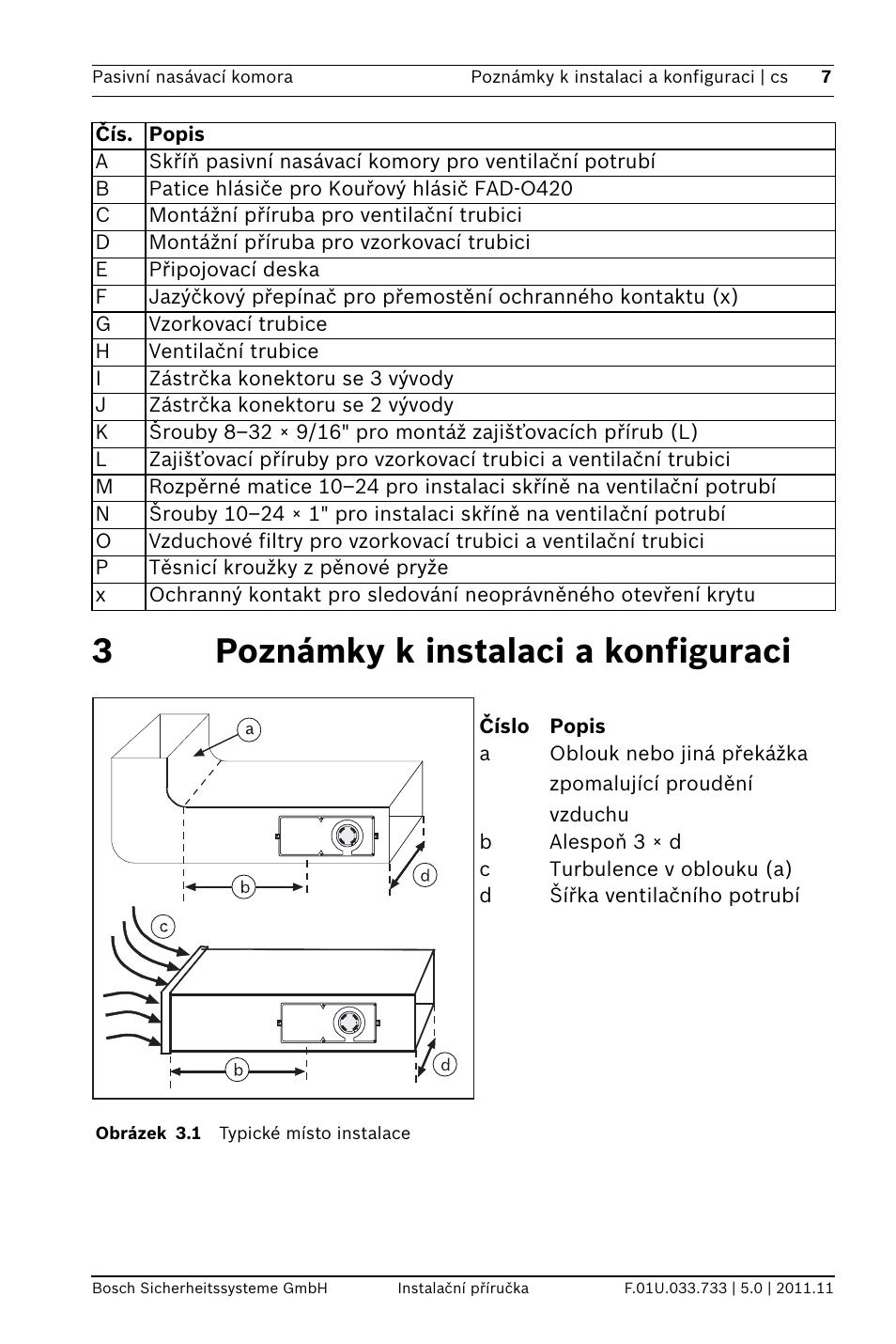 3 poznámky k instalaci a konfiguraci, 3poznámky k instalaci a konfiguraci | Bosch FAD-420-HS-EN Duct Smoke Detector User Manual | Page 7 / 224