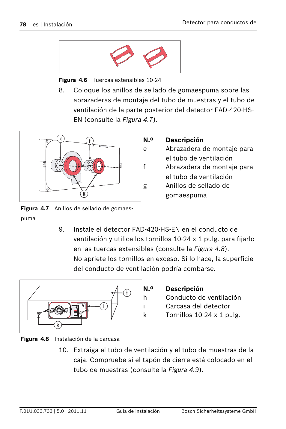 Bosch FAD-420-HS-EN Duct Smoke Detector User Manual | Page 78 / 224