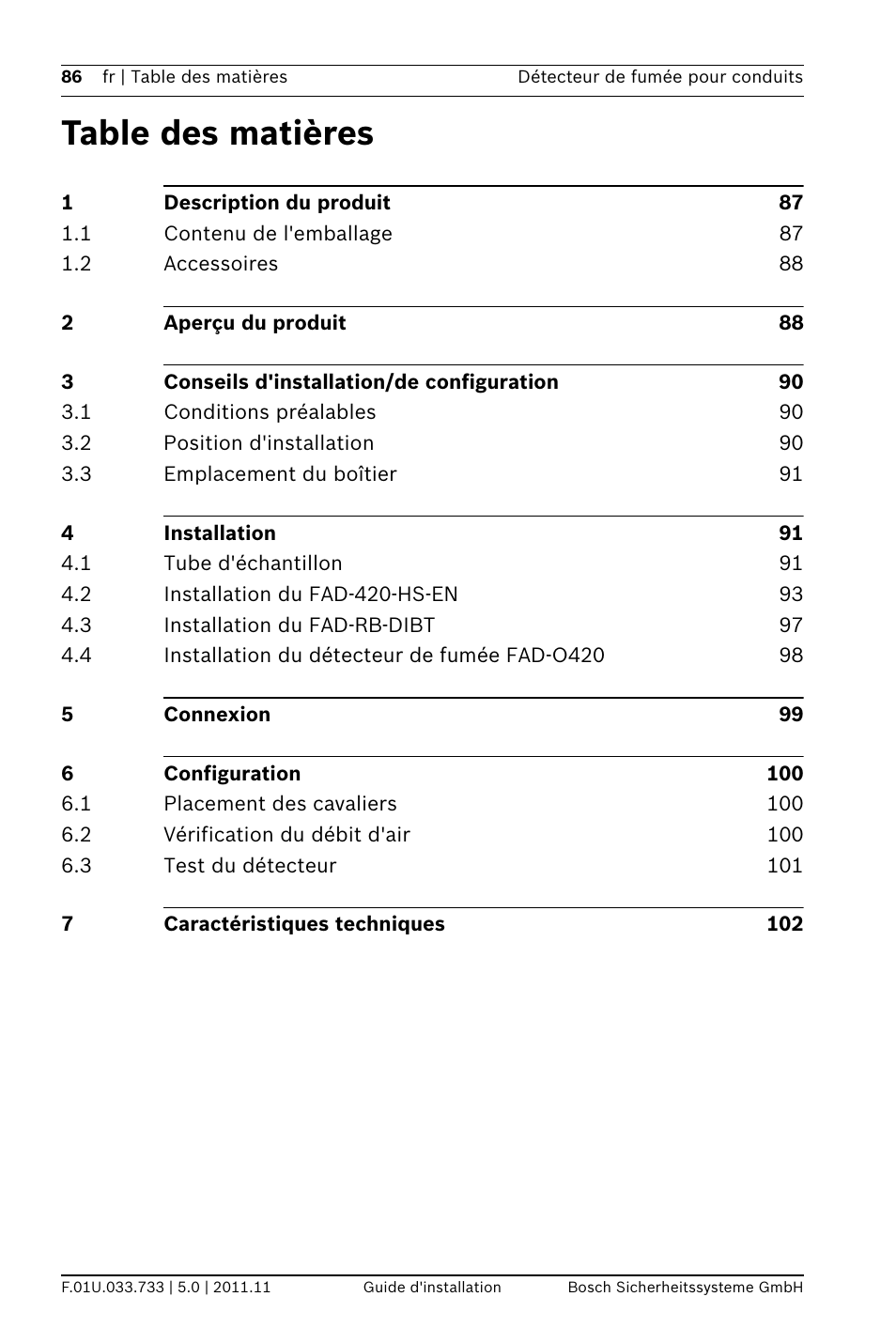 Bosch FAD-420-HS-EN Duct Smoke Detector User Manual | Page 86 / 224