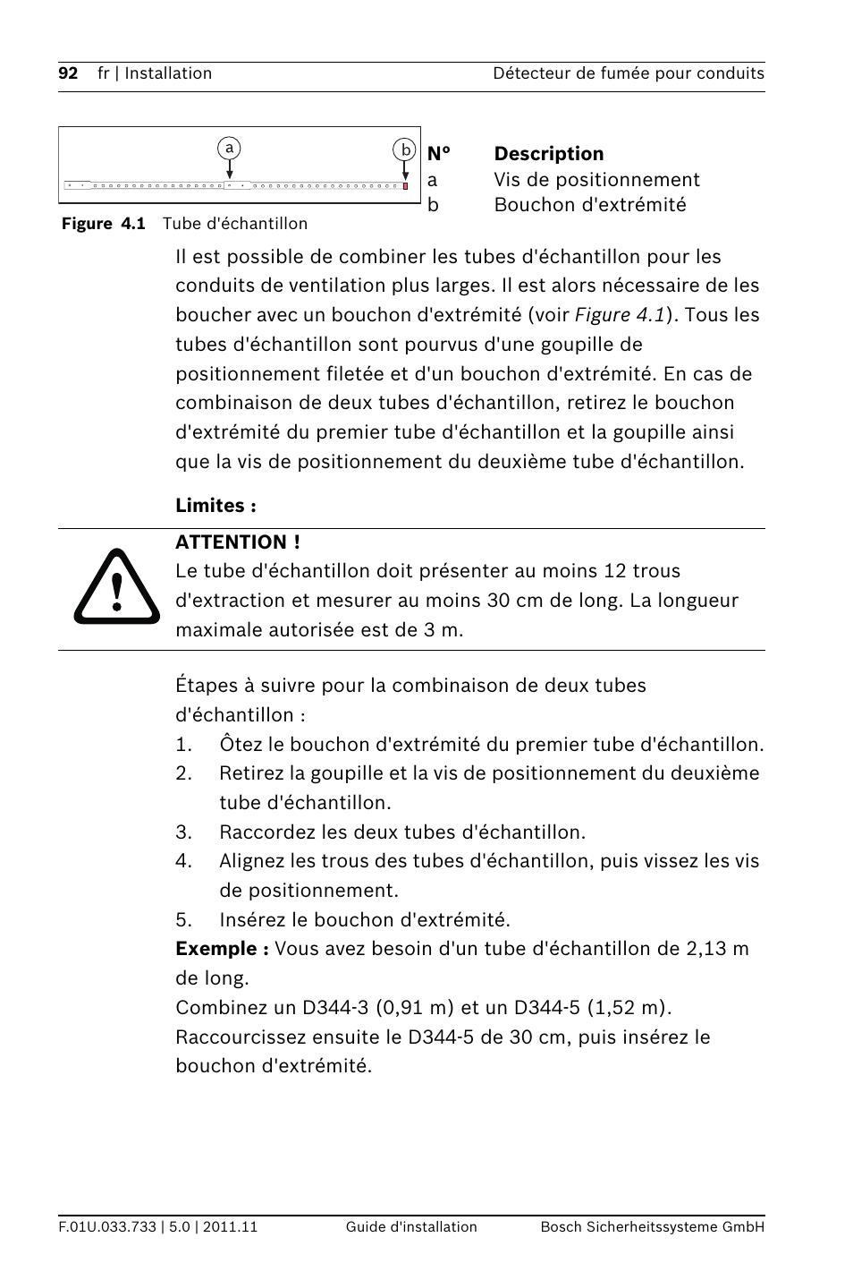 Limites | Bosch FAD-420-HS-EN Duct Smoke Detector User Manual | Page 92 / 224