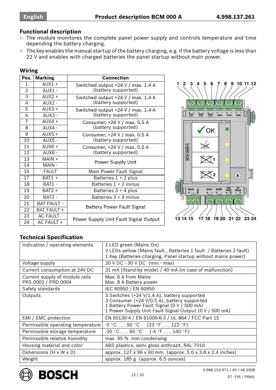Bosch BCM 0000 A Battery Controller Module User Manual | Page 15 / 32