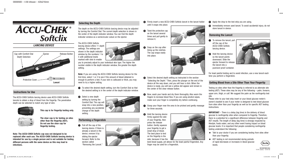 Accu-Chek Softclix User Manual | 2 pages