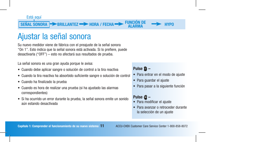 Ajustar la señal sonora | Accu-Chek Compact Plus User Manual | Page 109 / 196