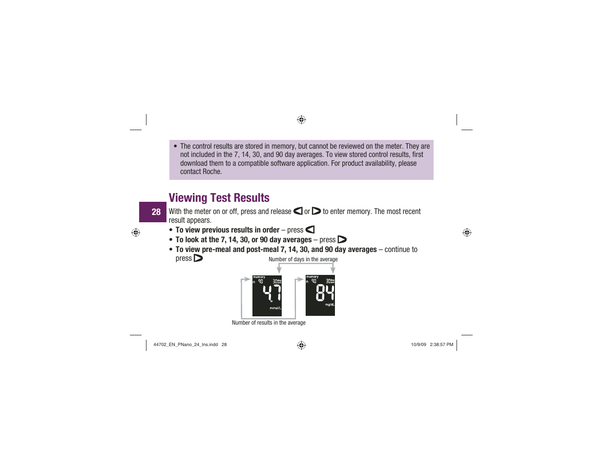 Viewing test results | Акку-Чек Перформа Нано User Manual | Page 30 / 332