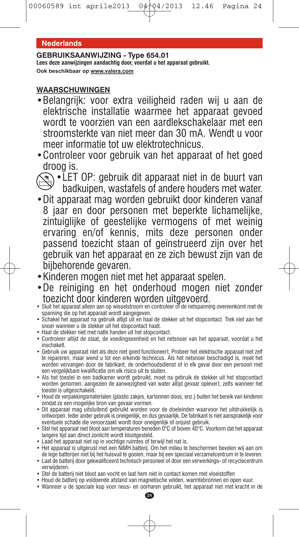 VALERA SYSTEMA User Manual | Page 22 / 82