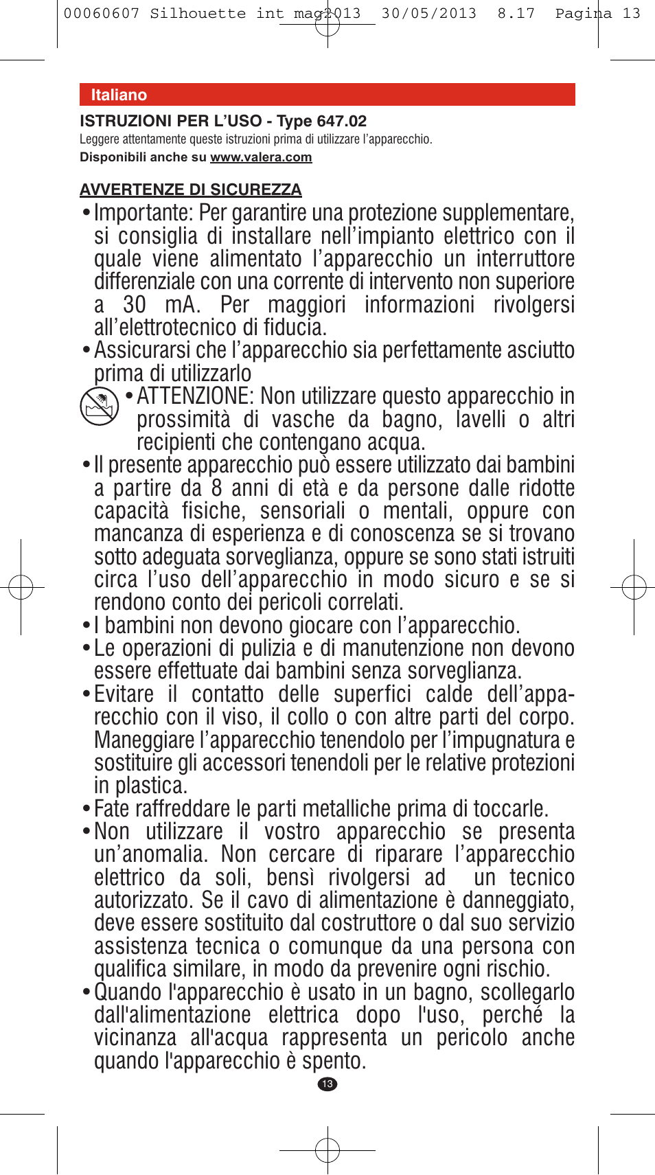 VALERA SILHOUETTE User Manual | Page 11 / 78