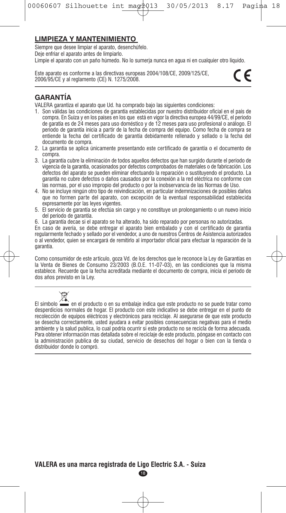 VALERA SILHOUETTE User Manual | Page 16 / 78