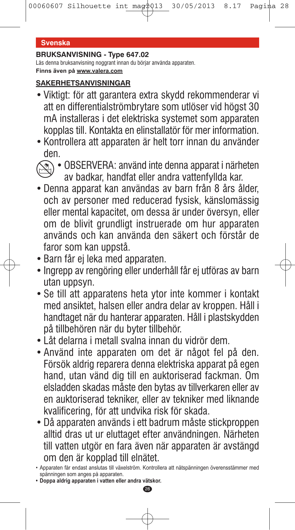 VALERA SILHOUETTE User Manual | Page 26 / 78