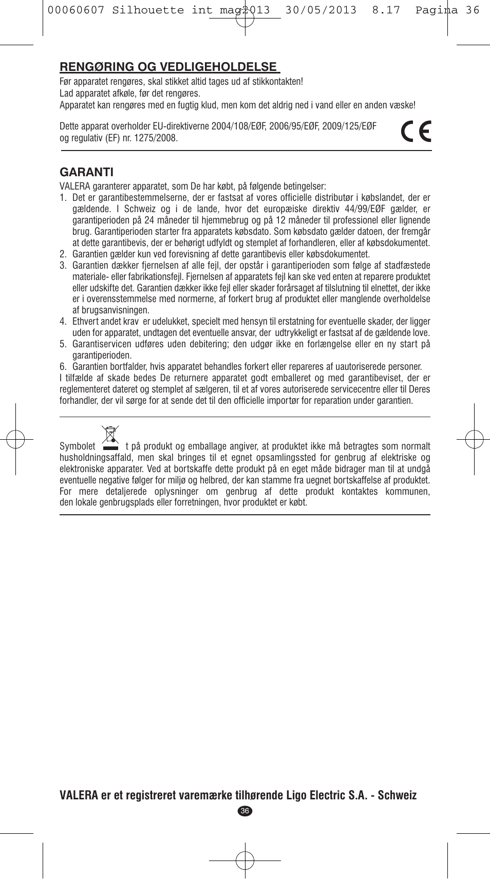 VALERA SILHOUETTE User Manual | Page 34 / 78