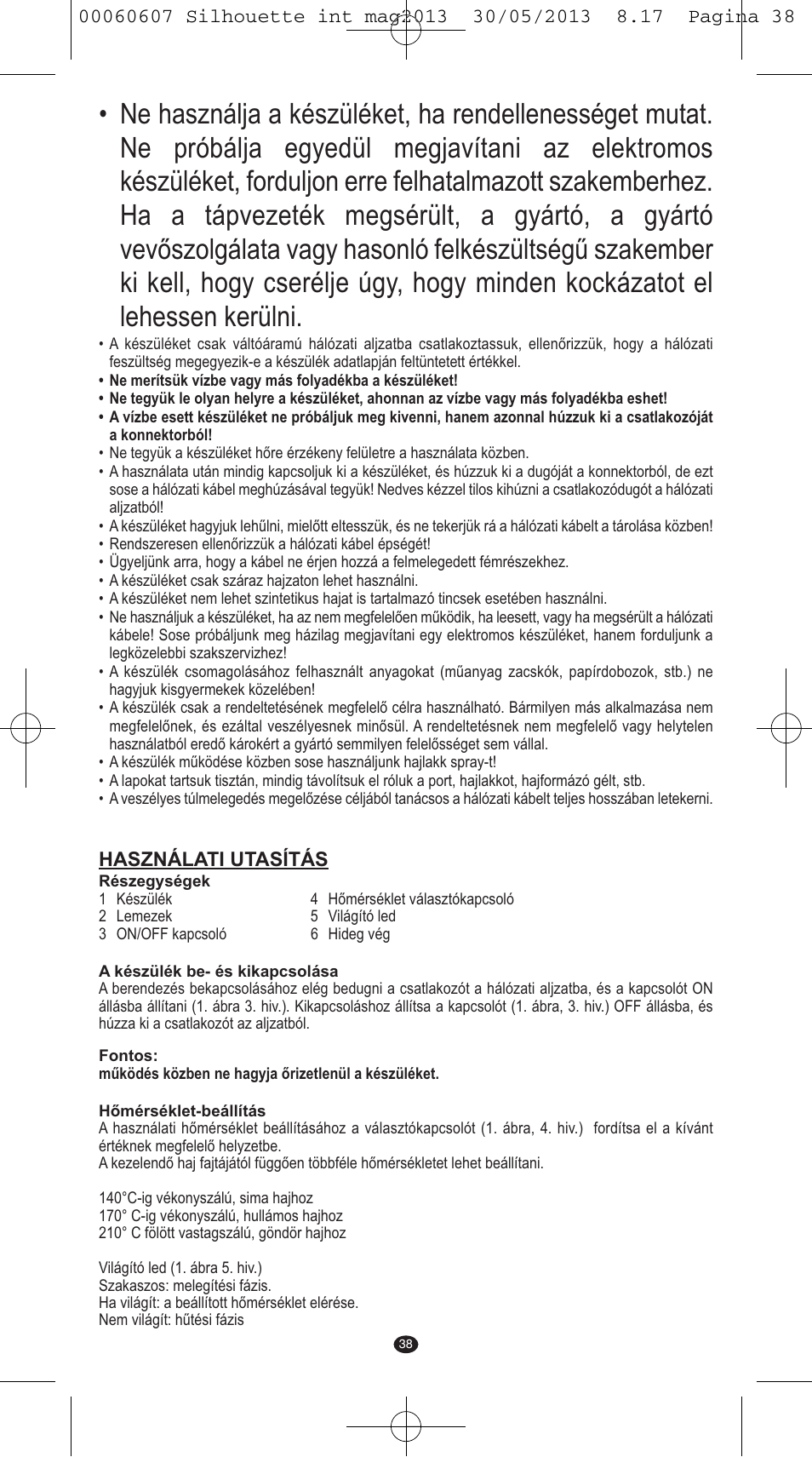 VALERA SILHOUETTE User Manual | Page 36 / 78