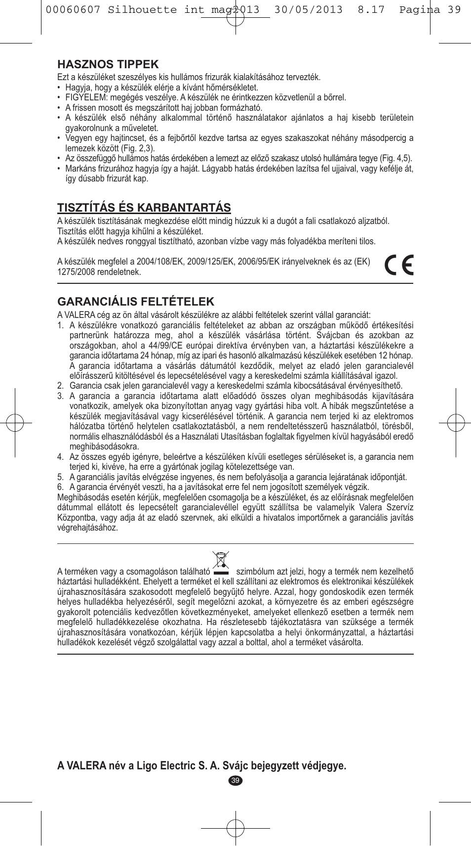 VALERA SILHOUETTE User Manual | Page 37 / 78