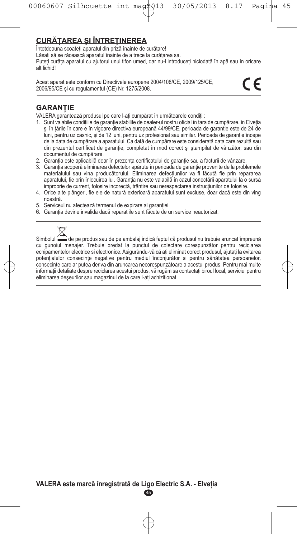 VALERA SILHOUETTE User Manual | Page 43 / 78