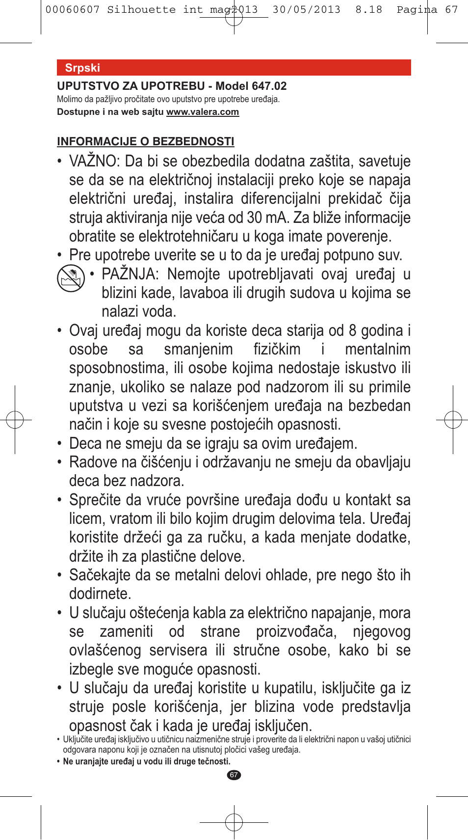 VALERA SILHOUETTE User Manual | Page 65 / 78
