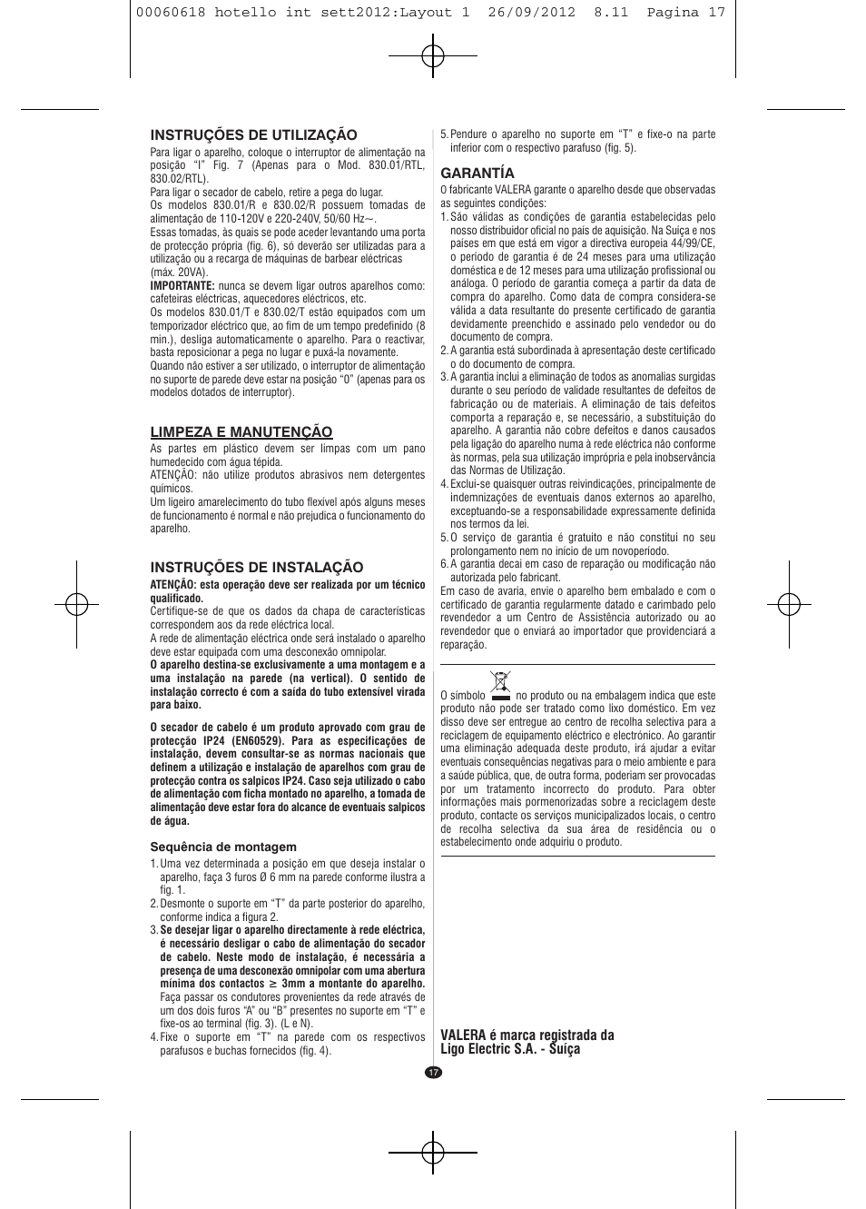 VALERA HOTELLO AC SHAVER User Manual | Page 15 / 38