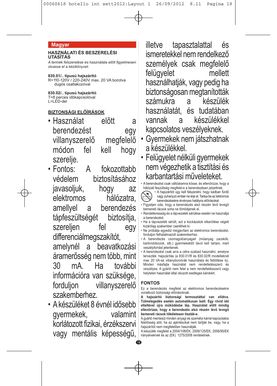 VALERA HOTELLO AC SHAVER User Manual | Page 16 / 38