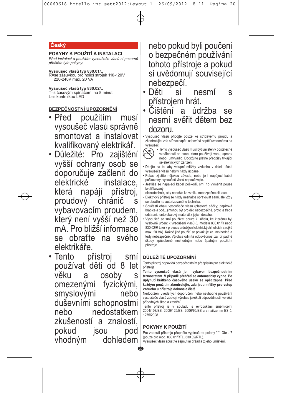 VALERA HOTELLO AC SHAVER User Manual | Page 18 / 38