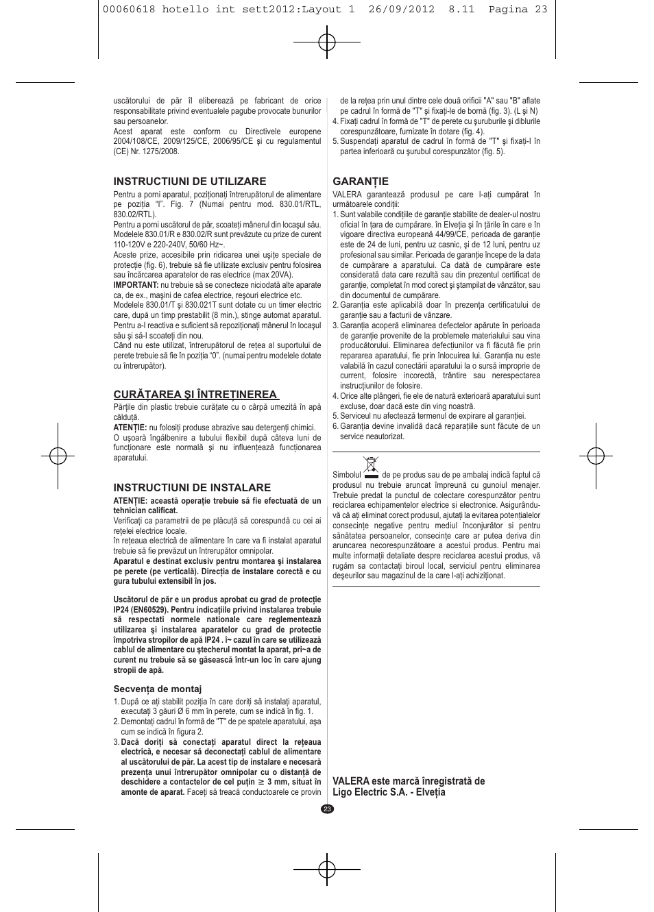 VALERA HOTELLO AC SHAVER User Manual | Page 21 / 38