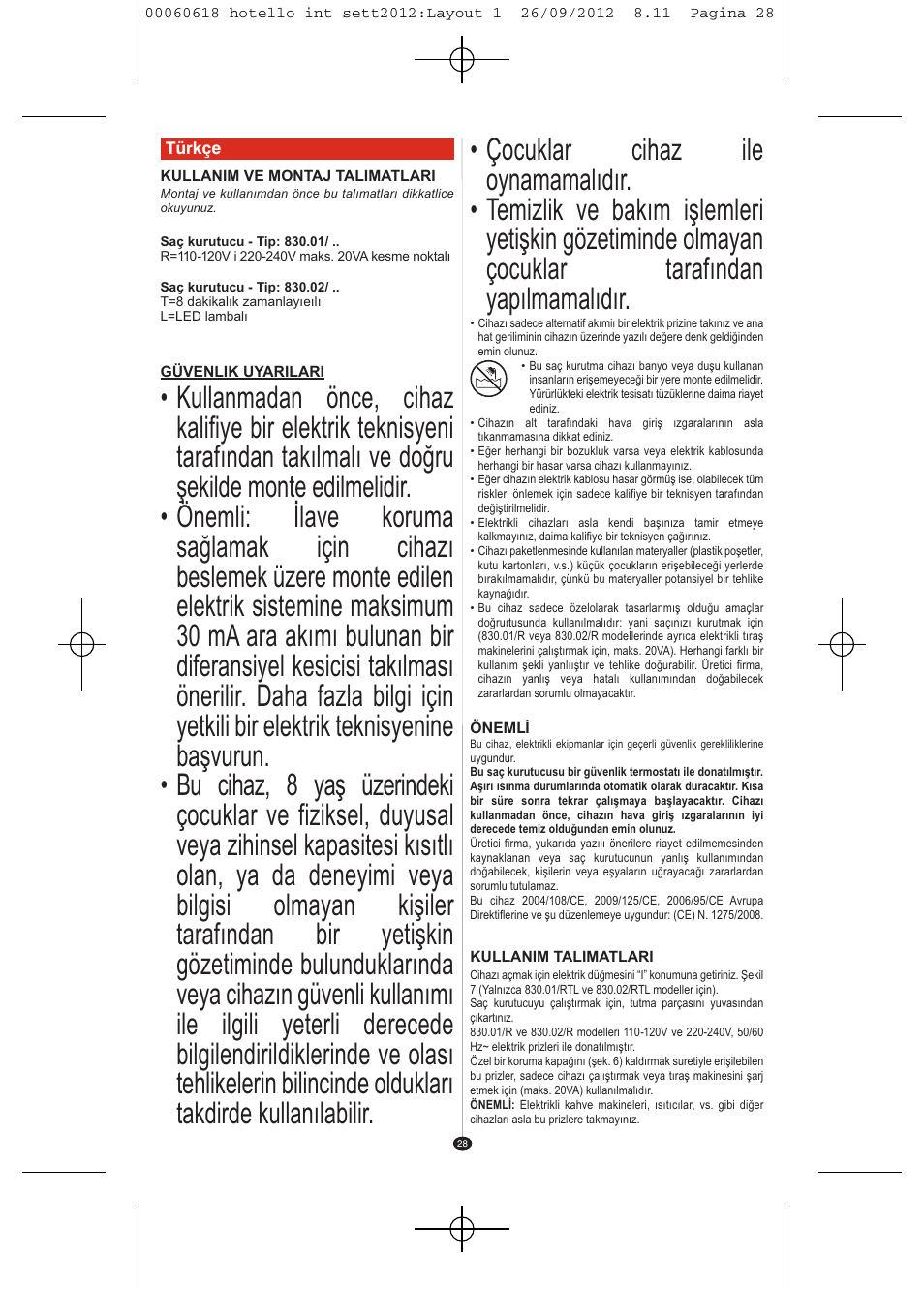 VALERA HOTELLO AC SHAVER User Manual | Page 26 / 38