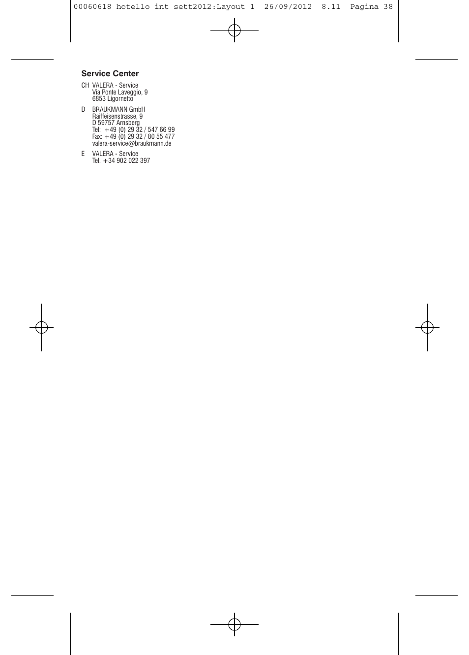 VALERA HOTELLO AC SHAVER User Manual | Page 36 / 38