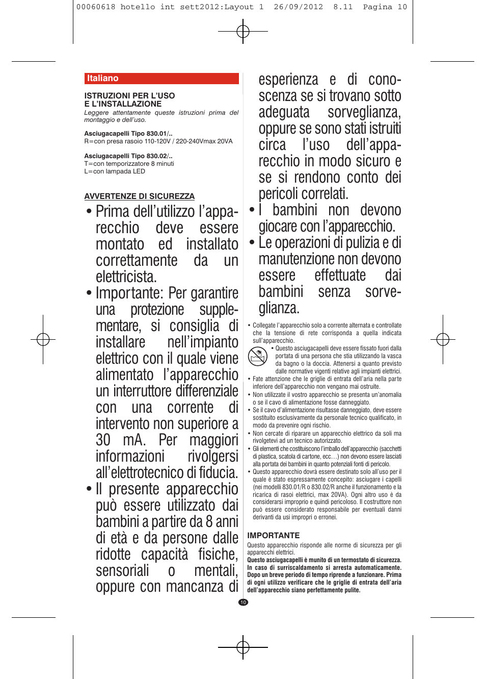 VALERA HOTELLO AC SHAVER User Manual | Page 8 / 38