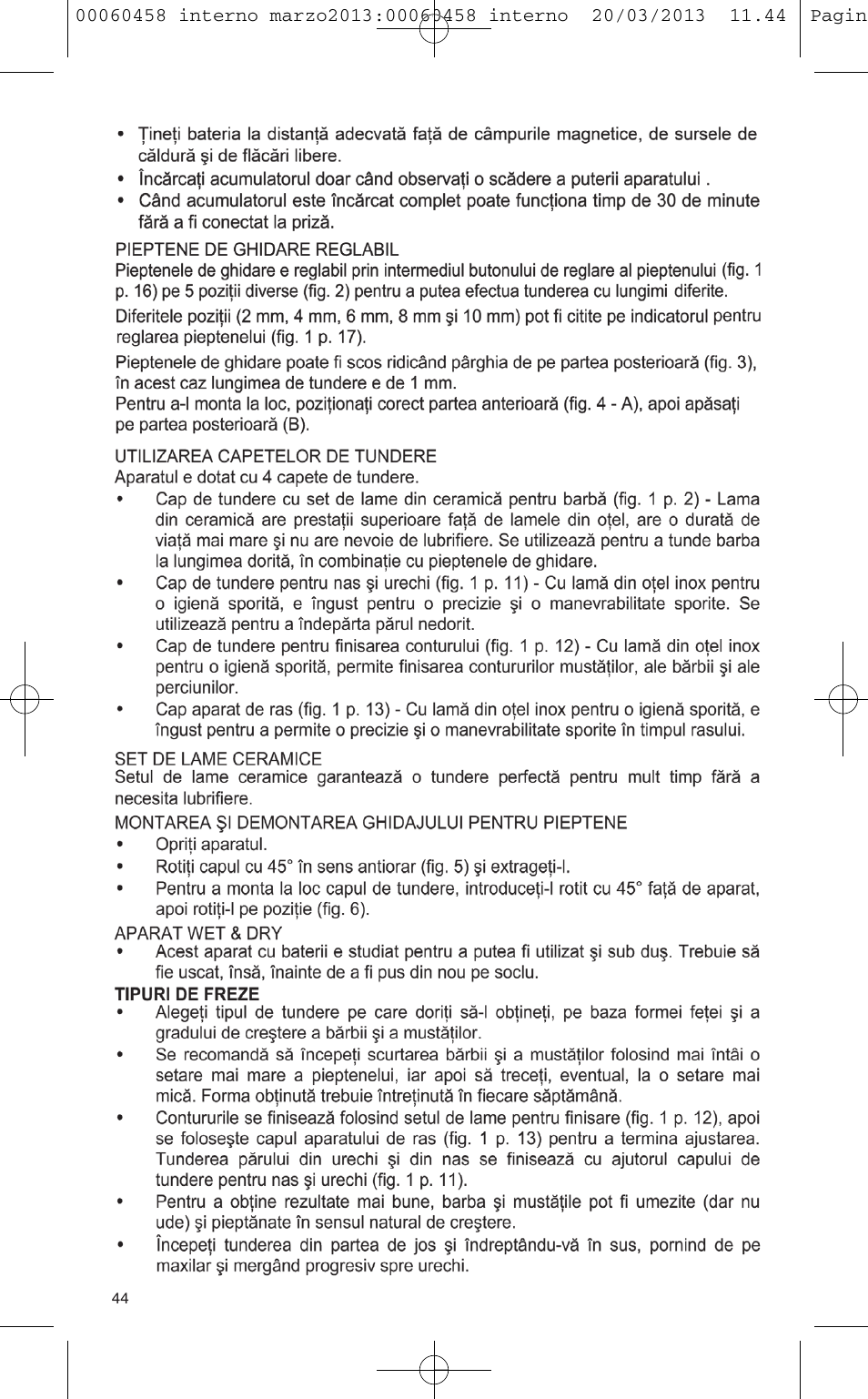 VALERA CONTOUR X CERAMIC User Manual | Page 40 / 74