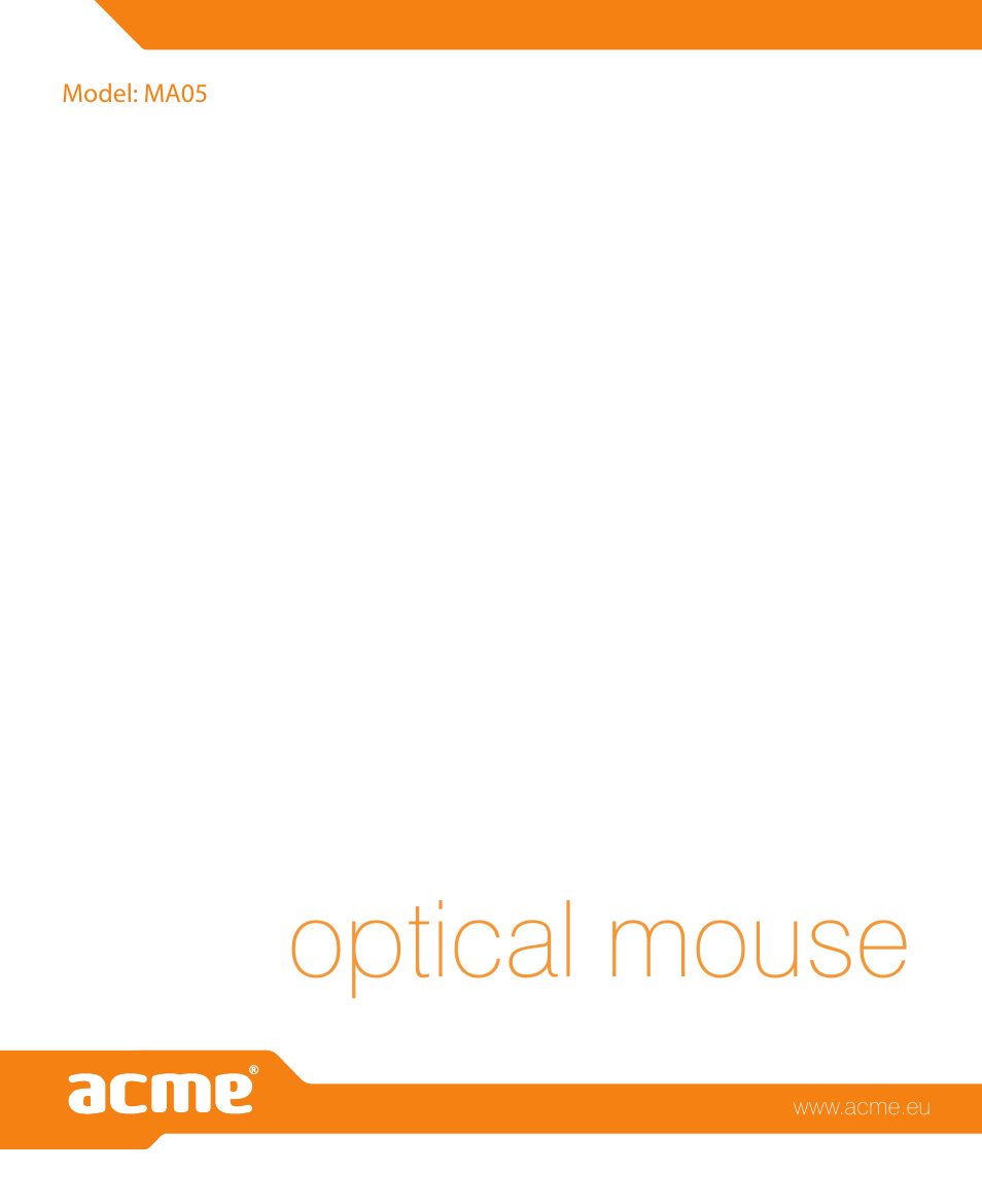 Optical mouse | Acme MA05 User Manual | Page 44 / 44