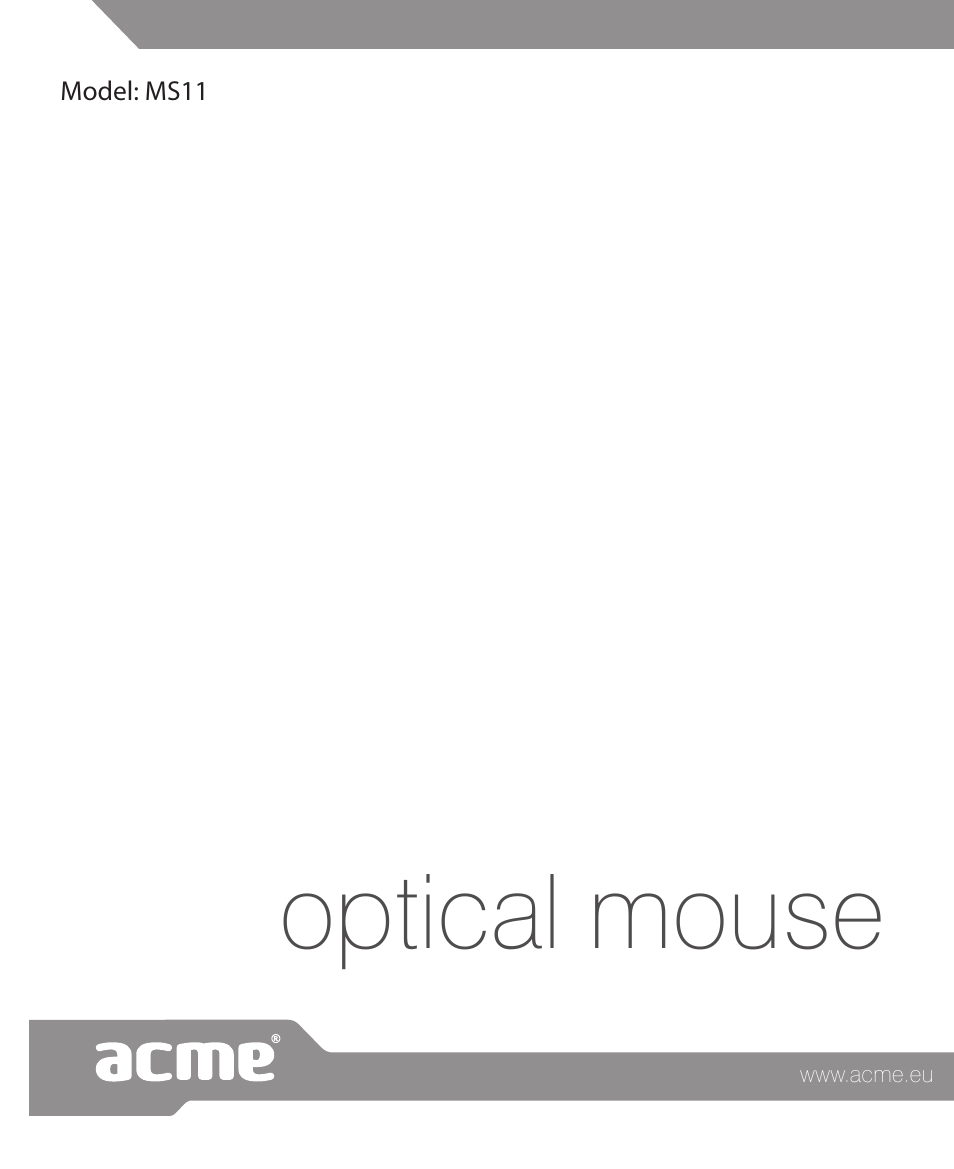 Optical mouse | Acme MS11 User Manual | Page 32 / 32