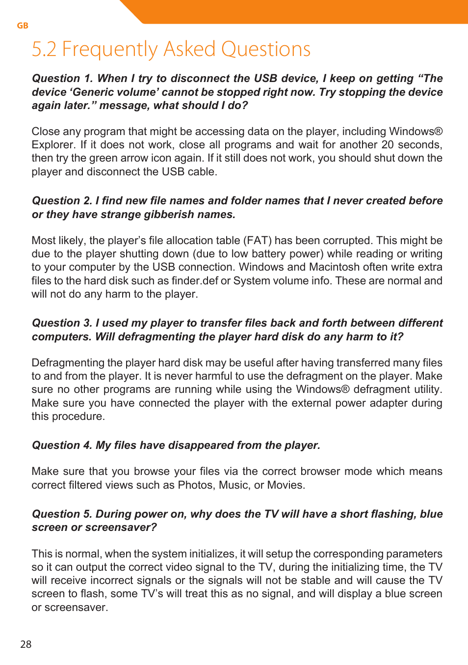 2 frequently asked questions | Acme MP01 User Manual | Page 28 / 94