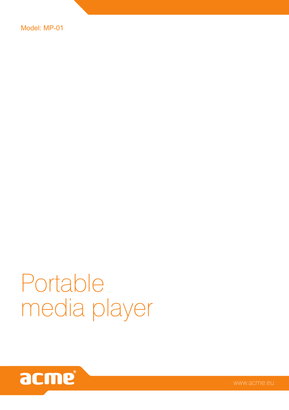 Portable media player | Acme MP01 User Manual | Page 94 / 94