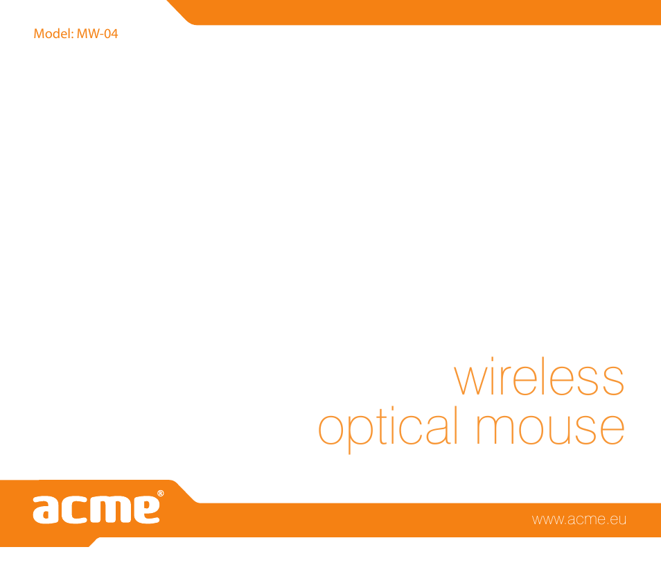 Wireless optical mouse | Acme MW04 User Manual | Page 28 / 28