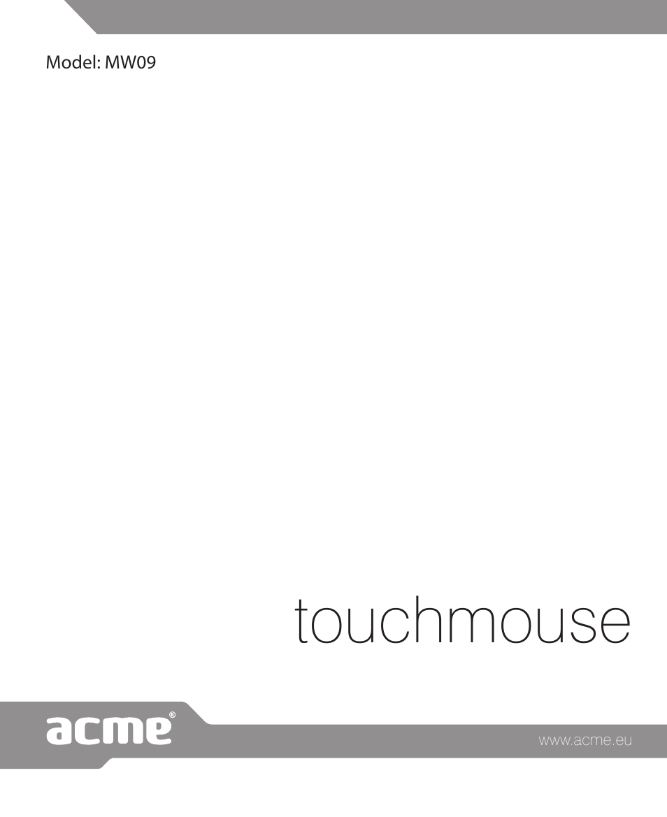 Touchmouse | Acme MW09 User Manual | Page 42 / 42