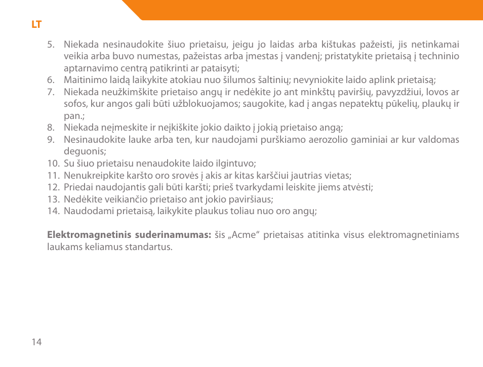 Acme HD-210I User Manual | Page 14 / 90