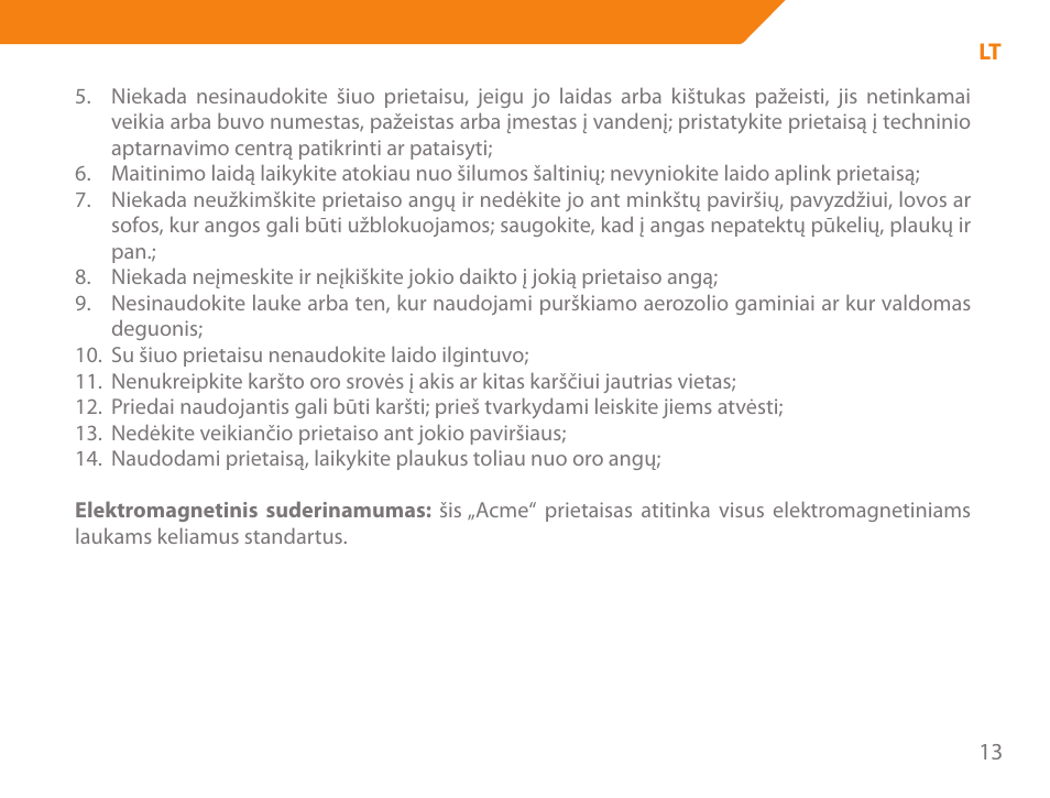 Acme HD-310I User Manual | Page 13 / 108