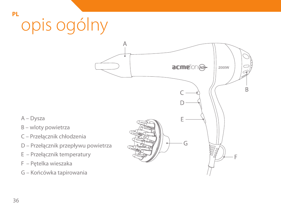 Opis ogólny | Acme HD-310I User Manual | Page 36 / 108