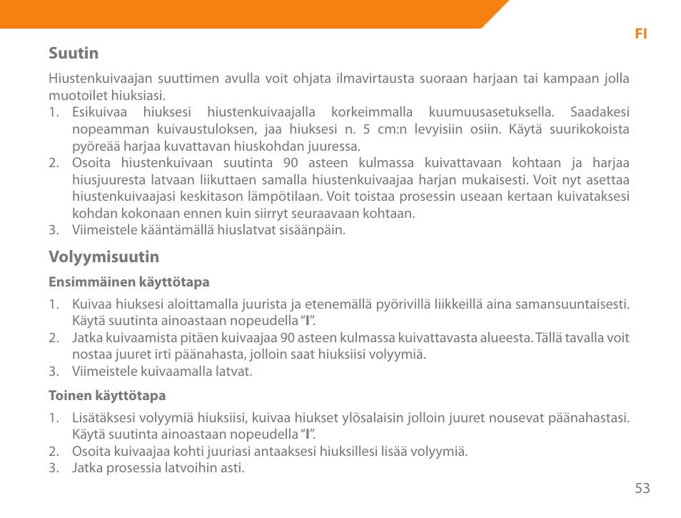Suutin, Volyymisuutin | Acme HD-310I User Manual | Page 53 / 108