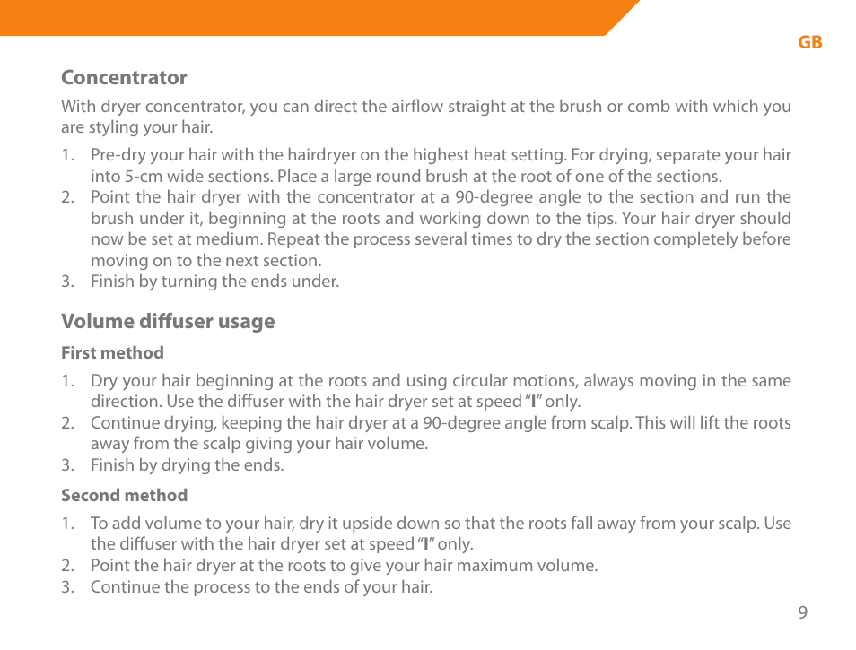 Concentrator, Volume diffuser usage | Acme HD-310I User Manual | Page 9 / 108