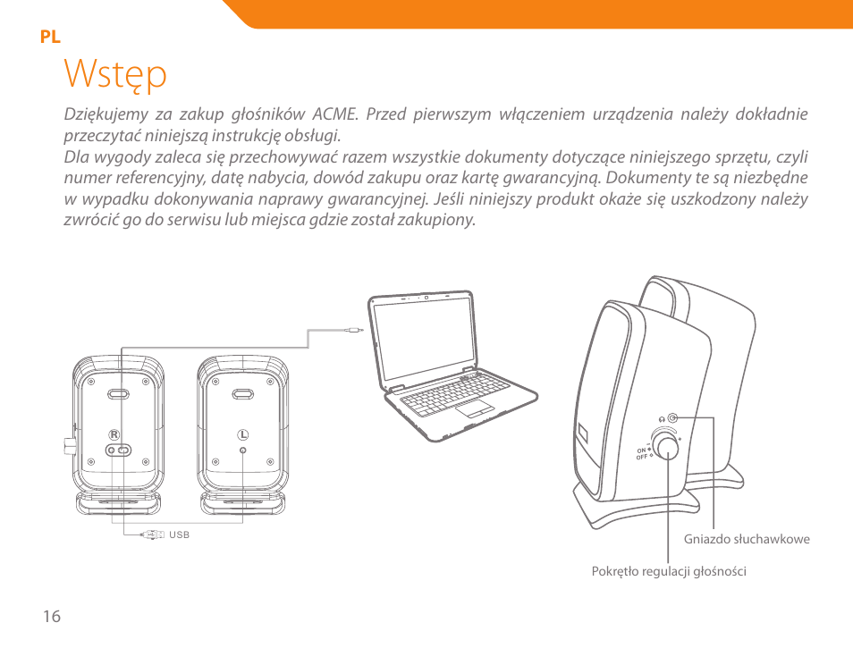 Wstęp | Acme SS-110 User Manual | Page 16 / 54