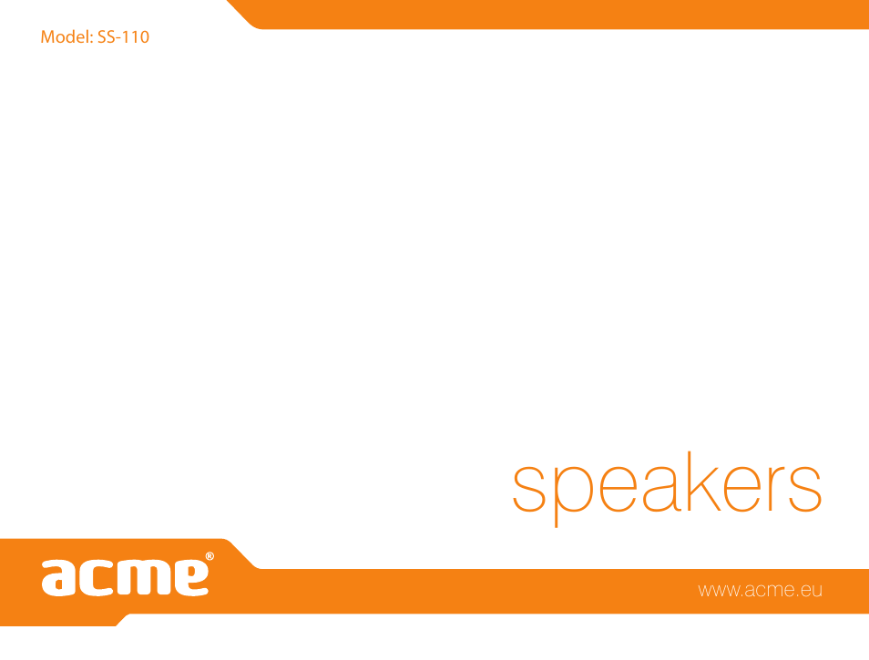 Speakers | Acme SS-110 User Manual | Page 54 / 54